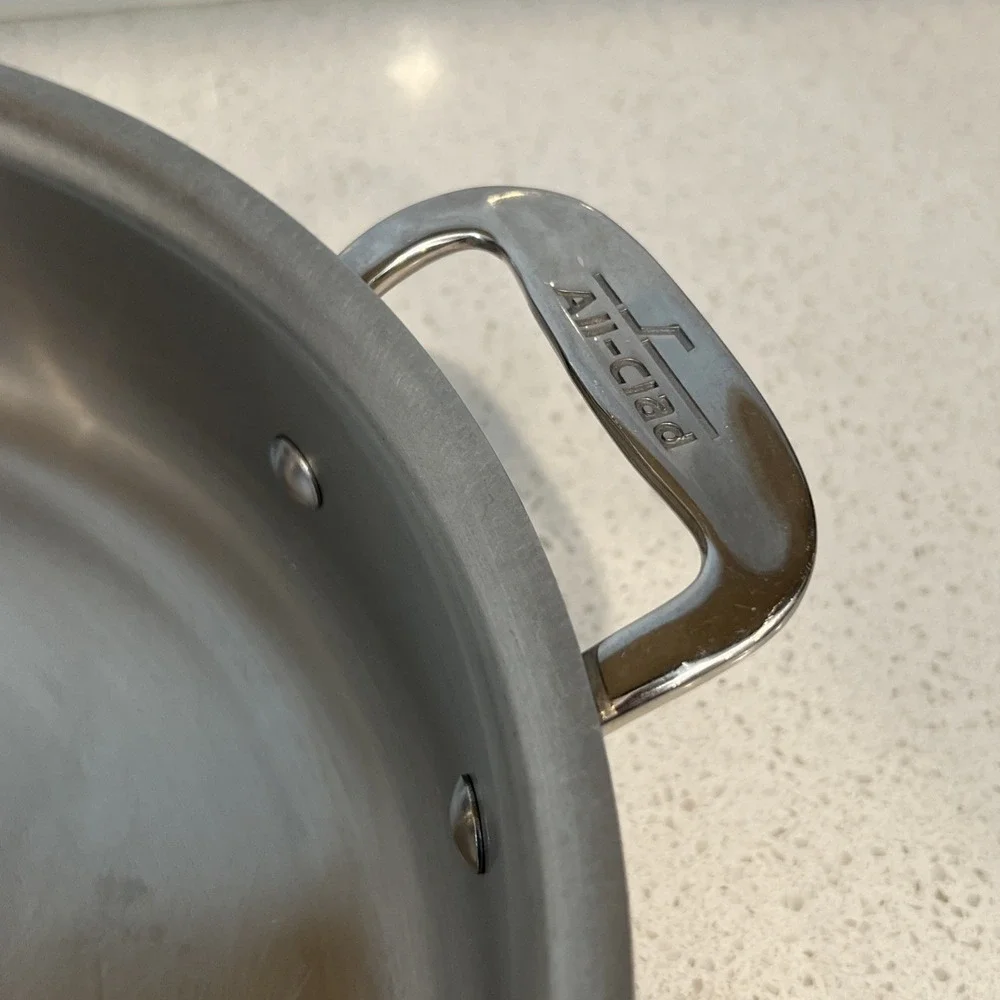 All-Clad Stainless Steel Sauté Saucepan 3 Quart 11 inches 3-ply Two Handle READ